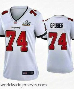 Marvelously styled Paul Gruber Buccaneers White Super Bowl Lv Game Jersey