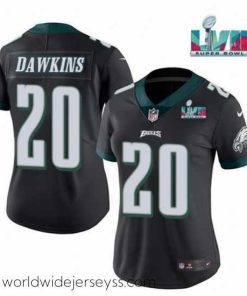 Exquisitely designed Philadelphia Eagles 20 Brian Dawkins Black Super Bowl LVII PatchVapor Untouchable Limited Stitched Football Jersey