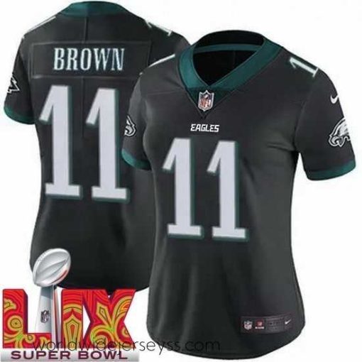 Exquisitely designed Philadelphia Eagles A.J. Brown #11 Black 2024 2025 Super Bowl LIX F.U.S.E Stitched NFL Jersey