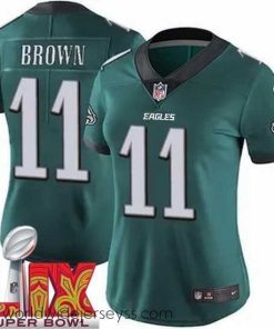 Exquisitely designed Philadelphia Eagles A.J. Brown #11 Green 2024 2025 Super Bowl LIX F.U.S.E Stitched NFL Jersey