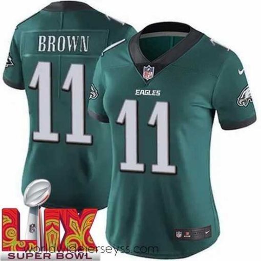 Exquisitely designed Philadelphia Eagles A.J. Brown #11 Green 2024 2025 Super Bowl LIX F.U.S.E Stitched NFL Jersey