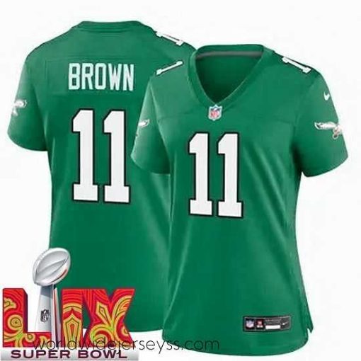 Exquisitely designed Philadelphia Eagles A.J. Brown #11 Kelly Green 2024 2025 Super Bowl LIX F.U.S.E Stitched NFL Jersey