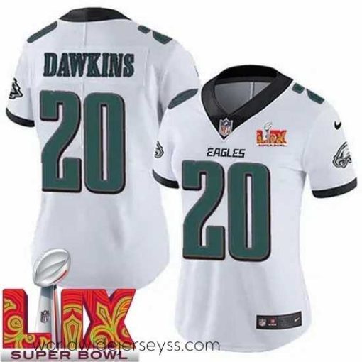 Exceptionally fashioned Philadelphia Eagles Brian Dawkins #20 White 2024 2025 Super Bowl LIX F.U.S.E Stitched NFL Jersey