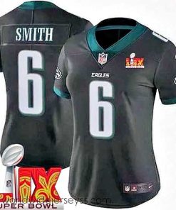 Finely crafted Philadelphia Eagles DeVonta Smith #6 Black 2024 2025 Super Bowl LIX F.U.S.E Stitched NFL Jersey