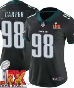 Exquisitely designed Philadelphia Eagles Jalen Carter #98 Black 2024 2025 Super Bowl LIX F.U.S.E Stitched NFL Jersey