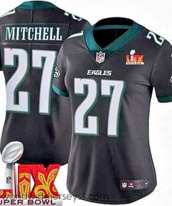 Finely crafted Philadelphia Eagles Quinyon Mitchell #27 Black 2024 2025 Super Bowl LIX F.U.S.E Stitched NFL Jersey