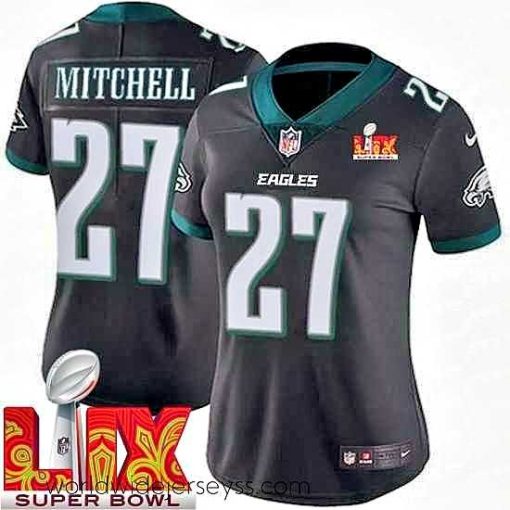 Finely crafted Philadelphia Eagles Quinyon Mitchell #27 Black 2024 2025 Super Bowl LIX F.U.S.E Stitched NFL Jersey