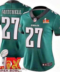 Superbly made Philadelphia Eagles Quinyon Mitchell #27 Green 2024 2025 Super Bowl LIX F.U.S.E Stitched NFL Jersey
