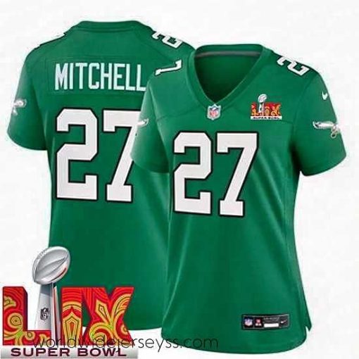 Exquisitely designed Philadelphia Eagles Quinyon Mitchell #27 Kelly Green 2024 2025 Super Bowl LIX F.U.S.E Stitched NFL Jersey