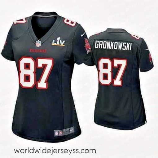 Exquisitely designed Rob Gronkowski Buccaneers Black Super Bowl Lv Game Fashion Jersey