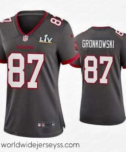 Exquisitely designed Rob Gronkowski Buccaneers Pewter Super Bowl Lv Game Jersey