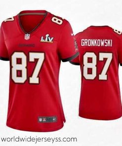 Marvelously styled Rob Gronkowski Buccaneers Red Super Bowl Lv Game Jersey