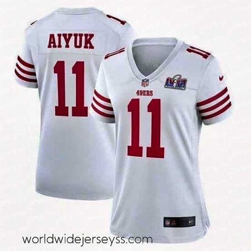 Marvelously styled San Francisco 49ers 11 Brandon Aiyuk White 2023 F.U.S.E  Vapor Limited Stitched Football 2024 Super Bowl LVIII Jersey