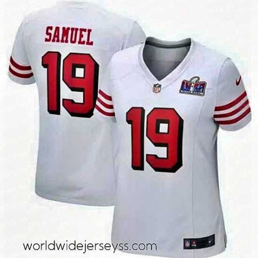 Exceptionally fashioned San Francisco 49ers 19 Deebo Samuel White Throwback 2023 F.U.S.E   Vapor Untouchable Limited Stitched Football 2024 Super Bowl LVIII Jersey