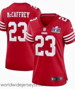 Marvelously styled San Francisco 49ers 23 Christian McCaffrey Red 2023 F.U.S.E  Vapor Untouchable Limited Stitched Football 2024 Super Bowl LVIII Jersey