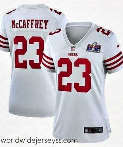 Marvelously styled San Francisco 49ers 23 Christian McCaffrey White 2023 F.U.S.E  Vapor Untouchable Limited Stitched Football 2024 Super Bowl LVIII Jersey