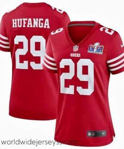 Exceptionally fashioned San Francisco 49ers 29 Talanoa Hufanga Red 2023 F.U.S.E  With John Madden Patch Vapor Limited Stitched Football 2024 Super Bowl LVIII Jersey