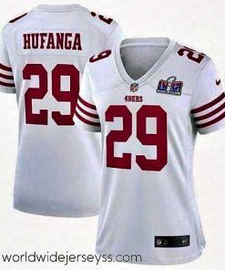 Exquisitely designed San Francisco 49ers 29 Talanoa Hufanga White 2023 F.U.S.E  With John Madden Patch Vapor Limited Stitched Football 2024 Super Bowl LVIII Jersey