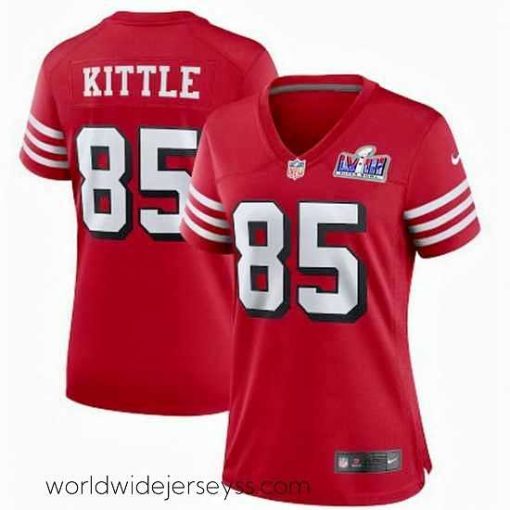 Finely crafted San Francisco 49ers 85 George Kittle New Red 2023 F.U.S.E  Vapor Untouchable Limited Stitched Football 2024 Super Bowl LVIII Jersey