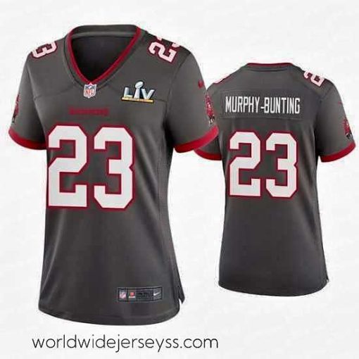 Finely crafted Sean Murphy Bunting Buccaneers Pewter Super Bowl Lv Game Jersey