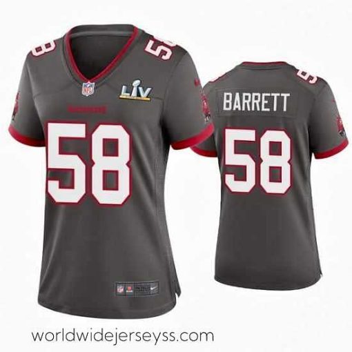 Exquisitely designed Shaquil Barrett Buccaneers Pewter Super Bowl Lv Game Jersey