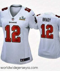Exquisitely designed Tom Brady Buccaneers White Super Bowl Lv Game Fashion Jersey