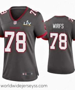 Marvelously styled Tristan Wirfs Buccaneers Pewter Super Bowl Lv Game Jersey