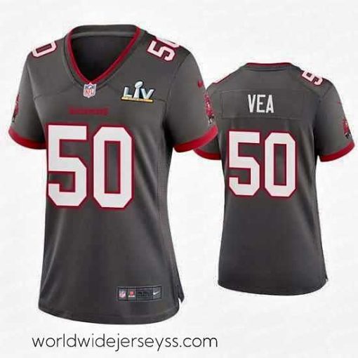 Marvelously styled Vita Vea Buccaneers Pewter Super Bowl Lv Game Jersey