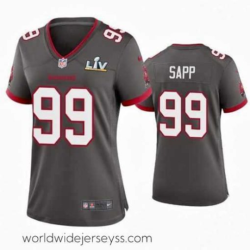 Finely crafted Warren Sapp Buccaneers Pewter Super Bowl Lv Game Jersey