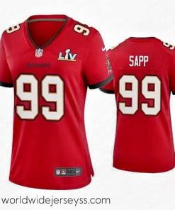 Superbly made Warren Sapp Buccaneers Red Super Bowl Lv Game Jersey