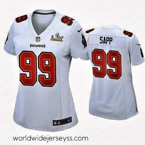 Exceptionally fashioned Warren Sapp Buccaneers White Super Bowl Lv Game Fashion Jersey
