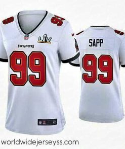 Marvelously styled Warren Sapp Buccaneers White Super Bowl Lv Game Jersey