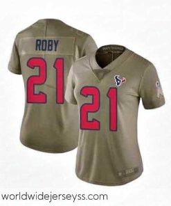 Exquisitely designed Womens Houston Texans 21 Bradley Roby Limited Olive 2017 Salute to Service Football Jersey