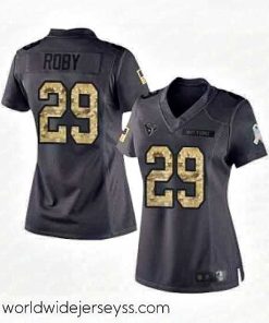 Marvelously styled Womens Houston Texans 29 Bradley Roby Limited Black 2016 Salute to Service Football Jersey