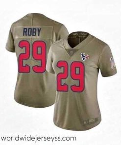 Exquisitely designed Womens Houston Texans 29 Bradley Roby Limited Olive 2017 Salute to Service Football Jersey