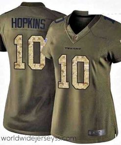 Exceptionally fashioned Womens Nike Houston Texans 10 DeAndre Hopkins Elite Green Salute to Service NFL Jersey