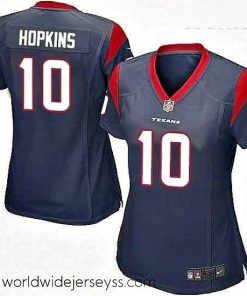 Finely crafted Womens Nike Houston Texans 10 DeAndre Hopkins Game Navy Blue Team Color NFL Jersey