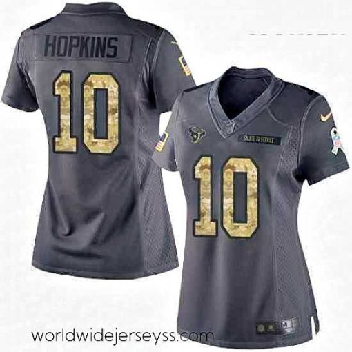 Exquisitely designed Womens Nike Houston Texans 10 DeAndre Hopkins Limited Black 2016 Salute to Service NFL Jersey