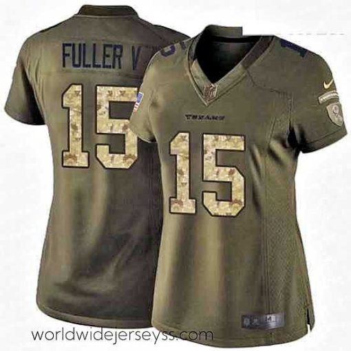 Finely crafted Womens Nike Houston Texans 15 Will Fuller V Elite Green Salute to Service NFL Jersey