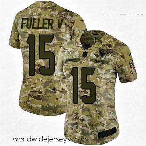 Exquisitely designed Womens Nike Houston Texans 15 Will Fuller V Limited Camo 2018 Salute to Service NFL Jersey