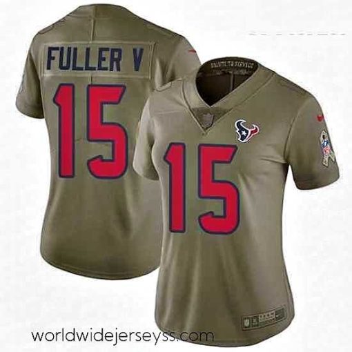Finely crafted Womens Nike Houston Texans 15 Will Fuller V Limited Olive 2017 Salute to Service NFL Jersey
