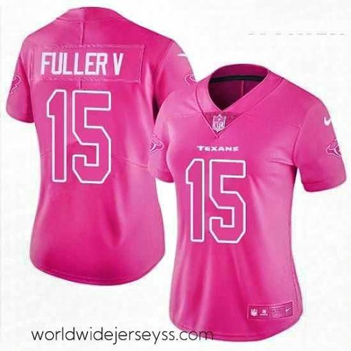 Exceptionally fashioned Womens Nike Houston Texans 15 Will Fuller V Limited Pink Rush Fashion NFL Jersey