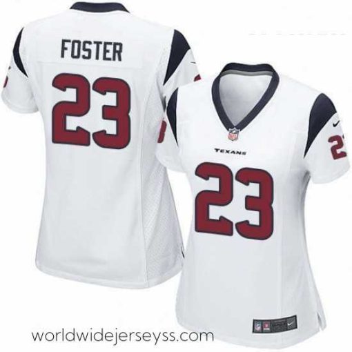 Superbly made Womens Nike Houston Texans 23 Arian Foster Game White NFL Jersey