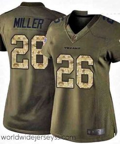 Exquisitely designed Womens Nike Houston Texans 26 Lamar Miller Elite Green Salute to Service NFL Jersey