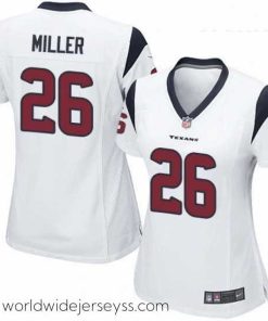 Finely crafted Womens Nike Houston Texans 26 Lamar Miller Game White NFL Jersey