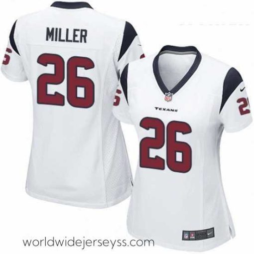 Finely crafted Womens Nike Houston Texans 26 Lamar Miller Game White NFL Jersey