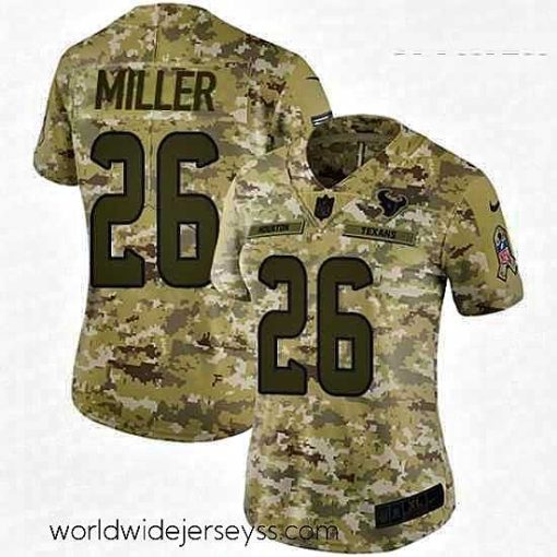 Finely crafted Womens Nike Houston Texans 26 Lamar Miller Limited Camo 2018 Salute to Service NFL Jersey