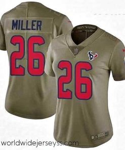 Marvelously styled Womens Nike Houston Texans 26 Lamar Miller Limited Olive 2017 Salute to Service NFL Jersey