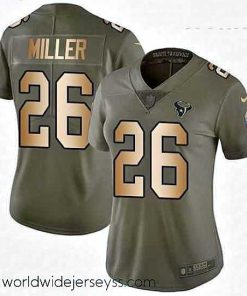 Exceptionally fashioned Womens Nike Houston Texans 26 Lamar Miller Limited OliveGold 2017 Salute to Service NFL Jersey