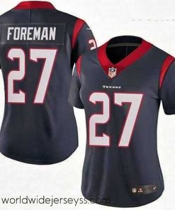 Exceptionally fashioned Womens Nike Houston Texans 27 DOnta Foreman Elite Navy Blue Team Color NFL Jersey